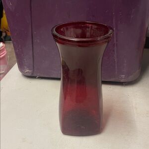 Elegant Red Glass Vase